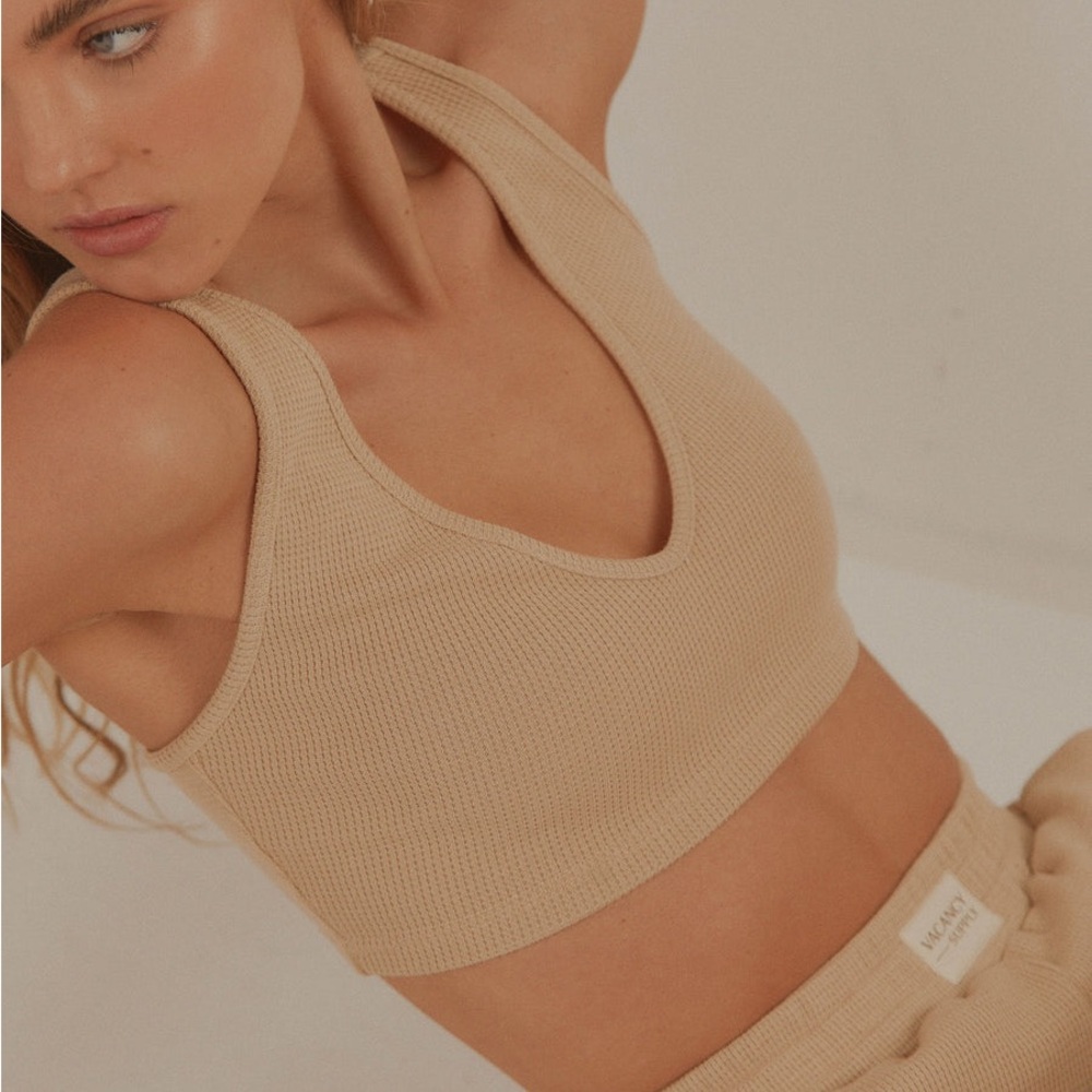 Vacancy Supply Beige Women’s Halycon Waffle Crop